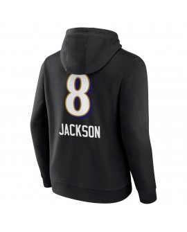 Lamar Jackson Baltimore Ravens Team Wordmark Pullover Hoodie – Schwarz