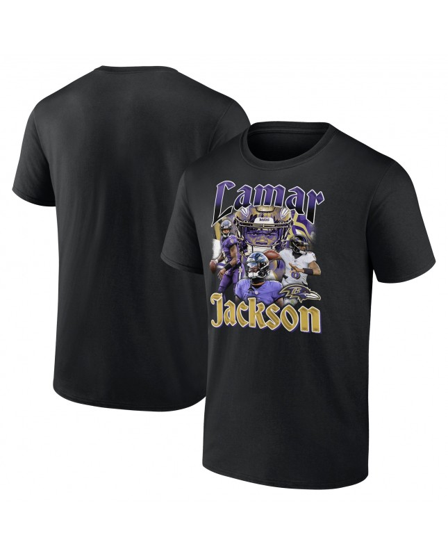 Lamar Jackson Baltimore Ravens Notorious Spieler Grafik-T-Shirt – Schwarz