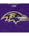 Lamar Jackson Baltimore Ravens Pro Standard Mesh Button-Up Baseball-Trikot – Lila