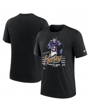 Derrick Henry Baltimore Ravens Nike Spieler Graphic T-Shirt – Heather Black