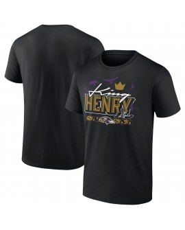 Derrick Henry Baltimore Ravens King Henry's Crown T-Shirt – Schwarz