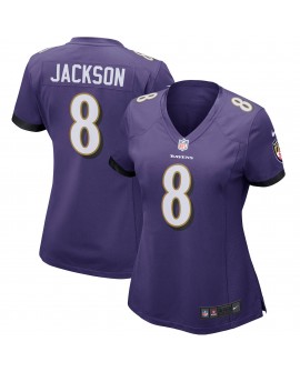 Lamar Jackson Baltimore Ravens Nike Spiele-Trikot für Damen – Lila