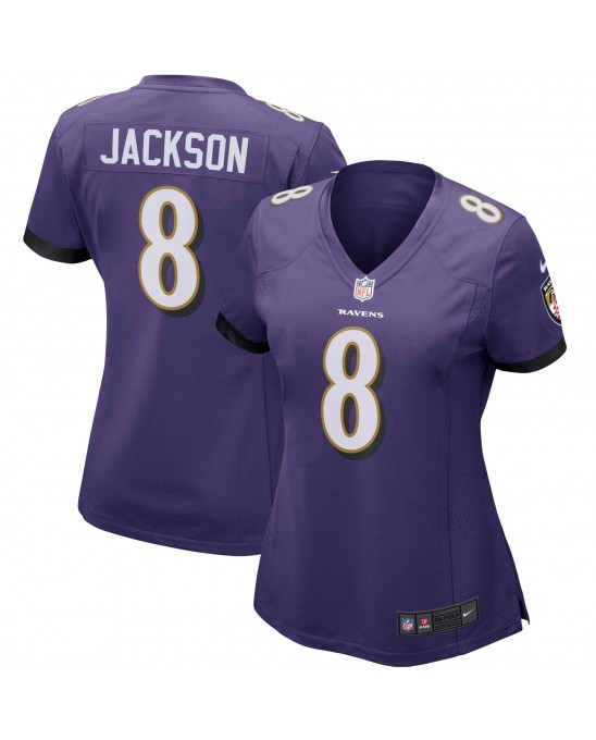 Lamar Jackson Baltimore Ravens Nike Spiele-Trikot für Damen – Lila