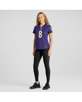 Lamar Jackson Baltimore Ravens Nike Spiele-Trikot für Damen – Lila