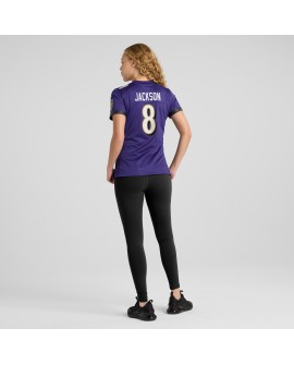 Lamar Jackson Baltimore Ravens Nike Spiele-Trikot für Damen – Lila