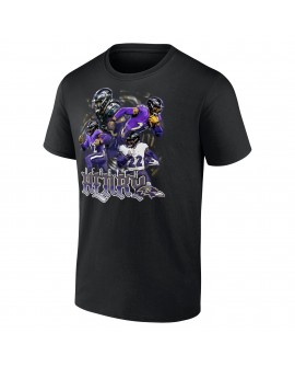Derrick Henry Baltimore Ravens Notorious Grafik-T-Shirt – Schwarz