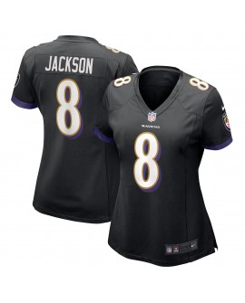 Lamar Jackson Baltimore Ravens Nike Damen-Ausweichtrikot – Schwarz