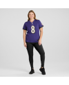 Lamar Jackson Baltimore Ravens Nike Spiele-Trikot für Damen – Lila