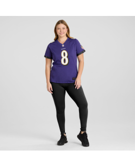 Lamar Jackson Baltimore Ravens Nike Spiele-Trikot für Damen – Lila