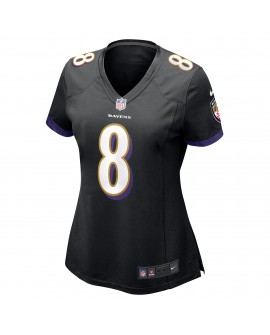 Lamar Jackson Baltimore Ravens Nike Damen-Ausweichtrikot – Schwarz