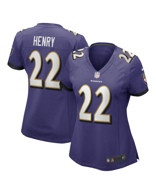 Derrick Henry Baltimore Ravens Nike Spiele-Trikot für Damen – Lila