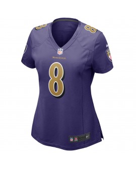 Lamar Jackson Baltimore Ravens Nike Damen-Ausweichspieler-Trikot – Lila