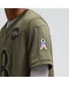 Lamar Jackson Baltimore Ravens Nike 2025 Salute to Service Limited Trikot – Olivgrün