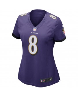 Lamar Jackson Baltimore Ravens Nike Damen-Spieler Trikot – Lila