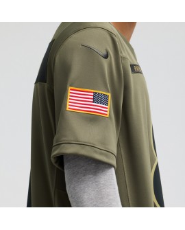 Lamar Jackson Baltimore Ravens Nike 2025 Salute to Service Limited Trikot – Olivgrün