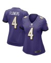 Zay Flowers Baltimore Ravens Nike Damen-Team-Spieler Trikot – Lila