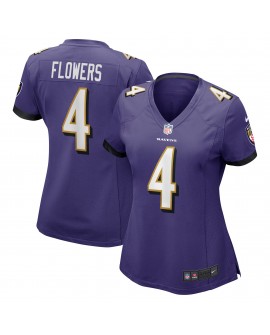 Zay Flowers Baltimore Ravens Nike Damen-Team-Spieler Trikot – Lila