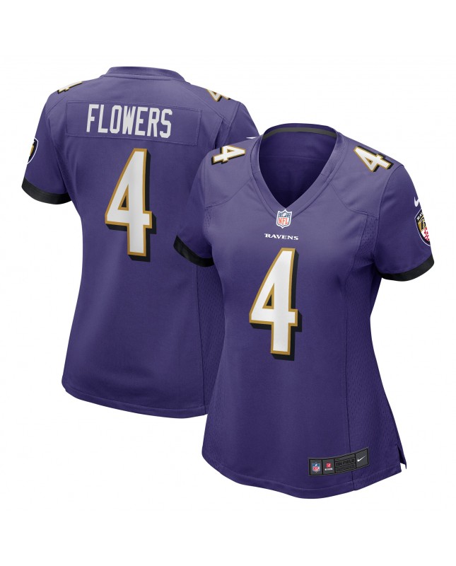 Zay Flowers Baltimore Ravens Nike Damen-Team-Spieler Trikot – Lila