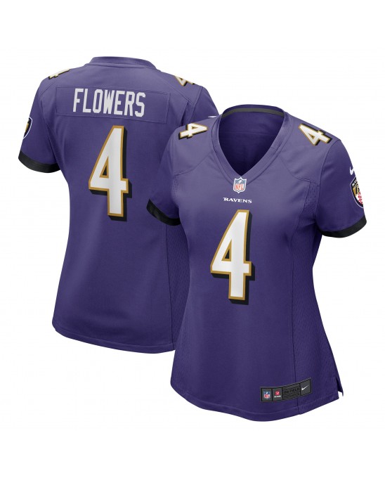Zay Flowers Baltimore Ravens Nike Damen-Team-Spieler Trikot – Lila