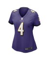 Zay Flowers Baltimore Ravens Nike Damen-Team-Spieler Trikot – Lila