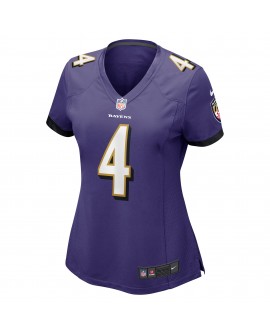 Zay Flowers Baltimore Ravens Nike Damen-Team-Spieler Trikot – Lila