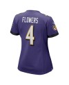 Zay Flowers Baltimore Ravens Nike Damen-Team-Spieler Trikot – Lila