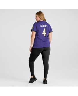Zay Flowers Baltimore Ravens Nike Damen-Team-Spieler Trikot – Lila