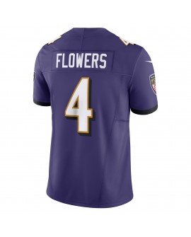 Zay Flowers Baltimore Ravens Nike Vapor F.U.S.E. Limitiertes Trikot – Lila