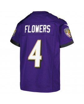Zay Flowers Baltimore Ravens Nike Jugend-Spieler Trikot – Lila