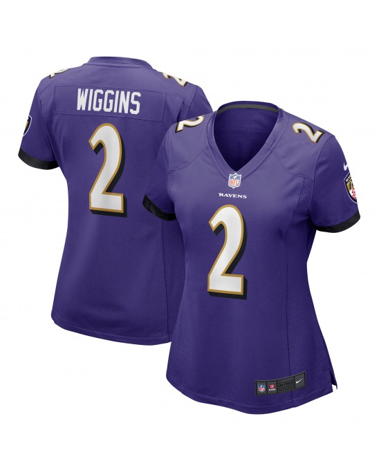 Nate Wiggins Baltimore Ravens Nike Damen-Spieler Trikot – Lila
