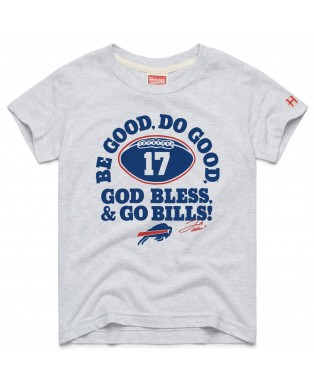 Josh Allen Buffalo Bills Homage Youth Be Good Do Good Signature Tri-Blend T-Shirt – Grau