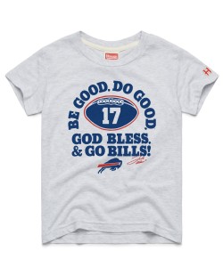 Josh Allen Buffalo Bills Homage Youth Be Good Do Good Signature Tri-Blend T-Shirt – Grau