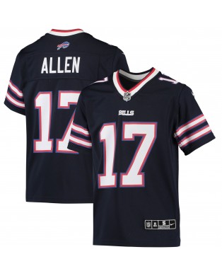 Josh Allen Buffalo Bills Nike Inverted Team-Spieler Trikot für Jugendliche – Marineblau
