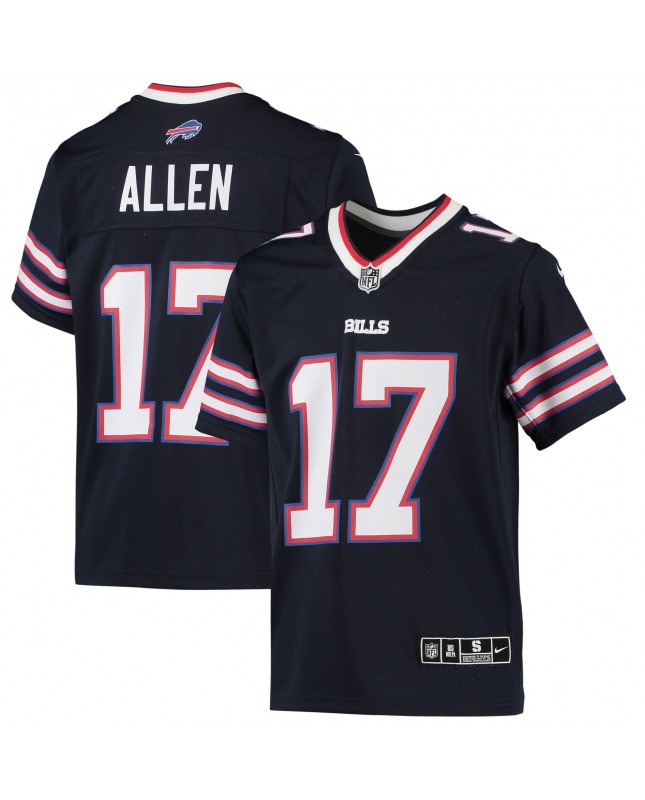 Josh Allen Buffalo Bills Nike Inverted Team-Spieler Trikot für Jugendliche – Marineblau
