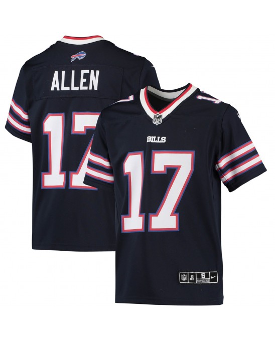 Josh Allen Buffalo Bills Nike Inverted Team-Spieler Trikot für Jugendliche – Marineblau