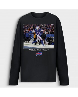 Josh Allen Buffalo Bills NFL Flash Features Week 14 Langarm-T-Shirt – Schwarz