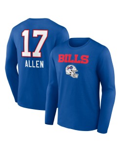 Josh Allen Buffalo Bills Team Wordmark Langarm-T-Shirt – Royal