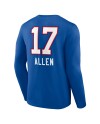 Josh Allen Buffalo Bills Team Wordmark Langarm-T-Shirt – Royal