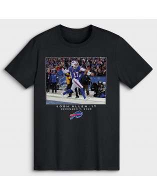 Josh Allen Buffalo Bills NFL Flash Features Week 14 T-Shirt – Schwarz