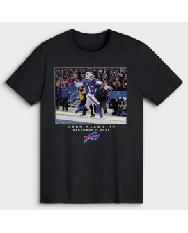 Josh Allen Buffalo Bills NFL Flash Features Week 14 T-Shirt – Schwarz