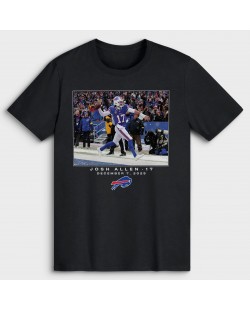 Josh Allen Buffalo Bills NFL Flash Features Week 14 T-Shirt – Schwarz