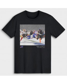 Josh Allen Buffalo Bills NFL Flash Features Week 13 T-Shirt – Schwarz