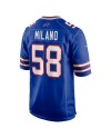 Matt Milano Buffalo Bills Nike Spiele-Trikot – Royal