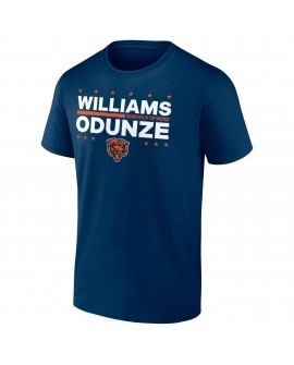 Caleb Williams & Rome Odunze Chicago Bears Wahlspieler-T-Shirt – Marineblau