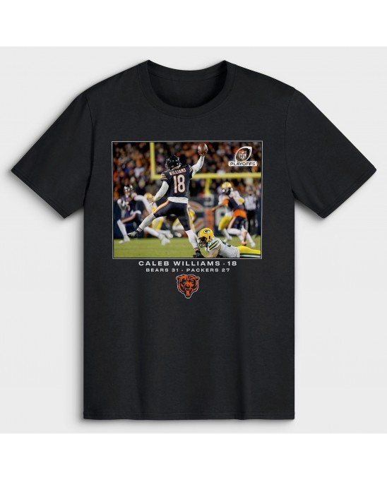 Caleb Williams Chicago Bears NFL Flash Features Wild Card Big & Tall T-Shirt – Schwarz