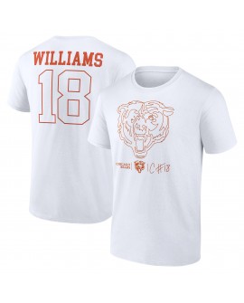 Caleb Williams Chicago Bears Outline Spieler-T-Shirt – Weiß
