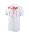 Caleb Williams Chicago Bears Outline Spieler-T-Shirt – Weiß