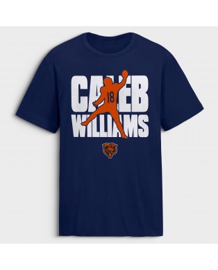 Caleb Williams Chicago Bears Silo T-Shirt – Marineblau