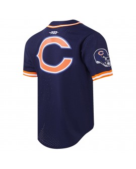 Caleb Williams Chicago Bears Pro Standard Mesh-Baseballtrikot mit Knöpfen – Marineblau