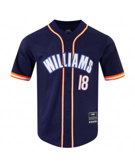 Caleb Williams Chicago Bears Pro Standard Mesh-Baseballtrikot mit Knöpfen – Marineblau